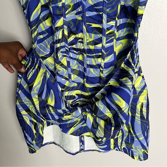 PrettyLittleThing Blue Zebra Print Strappy Corset Bodycon Dress - Picture 10 of 16